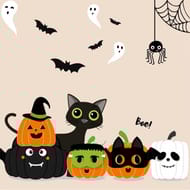 20 serviettes 33x33cm les crapules d'halloween fond beige