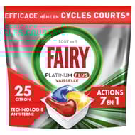 Fairy platinum plus vaisselle automatique citron x 25 capsules