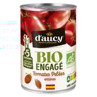 D'aucy tomates pelées bio 235g