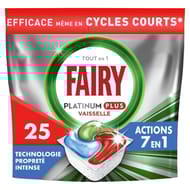 Fairy platinum plus vaisselle automatique propreté intense brise fraîche x 25 capsules 0.372kg