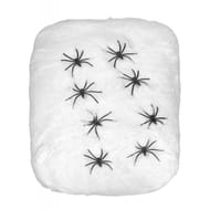 Toile d'araignée 80g et araignées noires x8