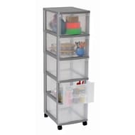 Tour de rangement optimo5gm argent