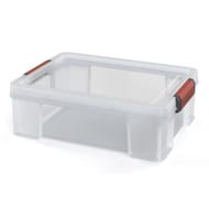 Sundis bac de rangement transparent avec couvercle clip et store 9l