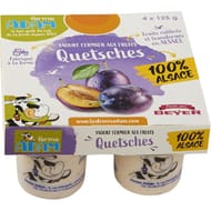 Ferme Adam Yaourts aux fruits quetsches 100% Alsace 4x125g