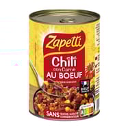 Zapetti chili con carne au boeuf 400g