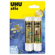 Uhu lot de 2 stic blanc 21g pastel