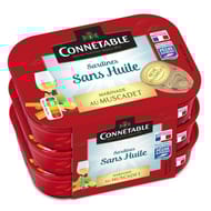 Connétable lot 3 1/6 sardines peche responsable marinade au muscadet sans huile 345g