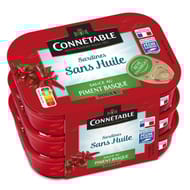 Connétable lot 3 1/6 sardines peche responsable sauce au piment d'espelette sans huile 345g