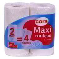 Cora essuie-tout compact blanc x2