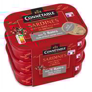 Connetable lot 3x1/5 sardines à l'huile d'olive et aux 5 baies 135g