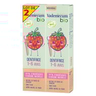 Vademecum dentifrice bio junior 1-6 fraise 50 ml x2