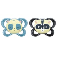 2 Sucettes soft touch phosphoréscentes silicone taille + 18 mois Tigex