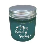 Verre bocal vert Mon Beau Sapin avec couvercle alu Sapin Majestueux