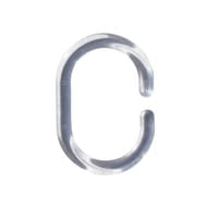 Aneeaux de rideau de douche par 8 assortis gris et translucide
