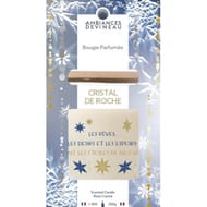 Devineau bougie 2 mèches parfum cristal de roche contenant ovale serigraphié