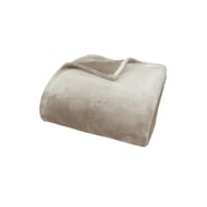 Plaid flanelle uni 125x150 beige