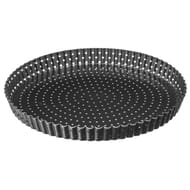 Plat tarte fond amovible en métal 28 cm