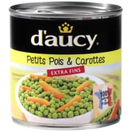 D'aucy pois extra fins carottes 1/2 400g