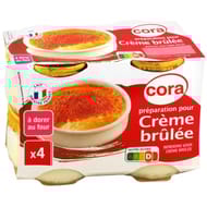Cora preparation pour crème brulée 4x100g