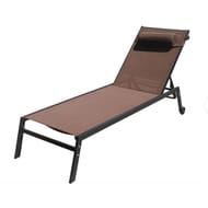 Bain de soleil  acier/pvc ajoure coloris bleu petrole