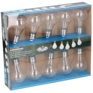 Guirlande solaire 10 bulbes led 4,8m blanc
