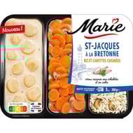 WW saint jacques à la bretonne, riz et carottes cuisinées, crème cuisinée 300g