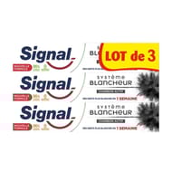 Signal dentifrice système blancheur charbon actif 1 semaine lot de 3 x 75 ml