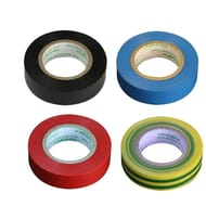 Prodelect assortiment 4 rubans adhesifs 10m noir rouge bleu jaune-vert