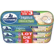 Petit navire filets de maquereaux vapeur citron thym sans aromes ajoutes 330g