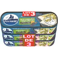Petit navire filets maquereaux huile d'olive & poivre  sans arête 145g x3 435g