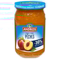 Andros confiture allégée pêches bocal 350g