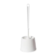 Pot boule + balayette plastique Blanc