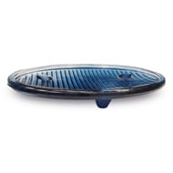 Porte savon bleu lagon verre
