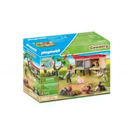 71252 Enfant avec enclos et lapins