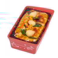 Terrine aux poires et morceaux de foie gras de canard