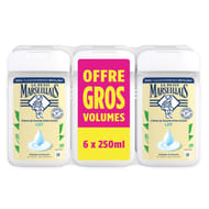 Le petit marseillais crème de douche extra douce lait lot de 6 x 250ml