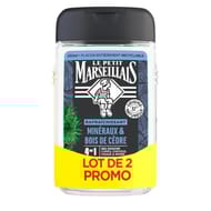 Le petit marseillais gel douche mineraux bois de cèdre 2x250ml