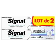 Signal professionnel dentifrice sensibilité blancheur 2x75ml