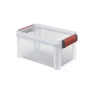 Sundis bac de rangement transparent avec couvercle clip et store 5l