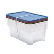 Sundis lot de 5 boîtes de rangement view box 10l colorlid couleurs assorties