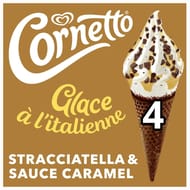 Cornetto stracciatella & sauce caramel 4x140ml 324g