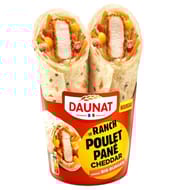 Daunat wrap le ranch poulet pané cheddar sauce big burger 180g