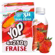 Yop yaourt à boire sucré aromatisé parfum fraise 4x250 g
