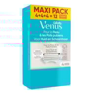 Venus lames de rasoir pour la peau & poils pubiens x12