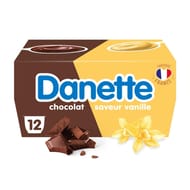 Danette saveur vanille chocolat 12x115g
