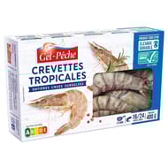 Gel Pêche crevettes entières crues asc 16 à 24 pièces 400g