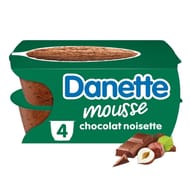Danette mousse saveur noisette 4x60g