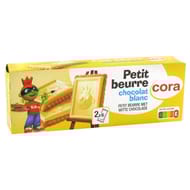 Cora petit beurre tablette chocolat blanc 150g