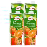 Cora jus orange brique 4 X 1 l
