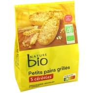 Nature bio petits pains grillés aux 5 céréales 225g